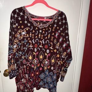 Johnny Was embroidered Tunic